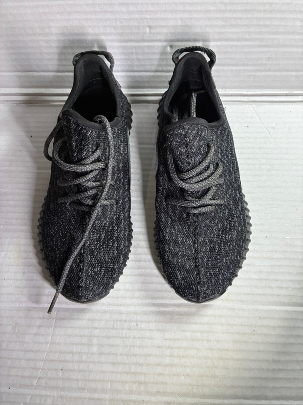Adidas Men's Athletic Knit Sneakers - Black USED SKU AQ2659